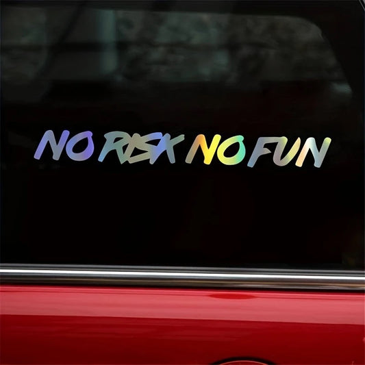 NO RISK NO FUN Aufkleber